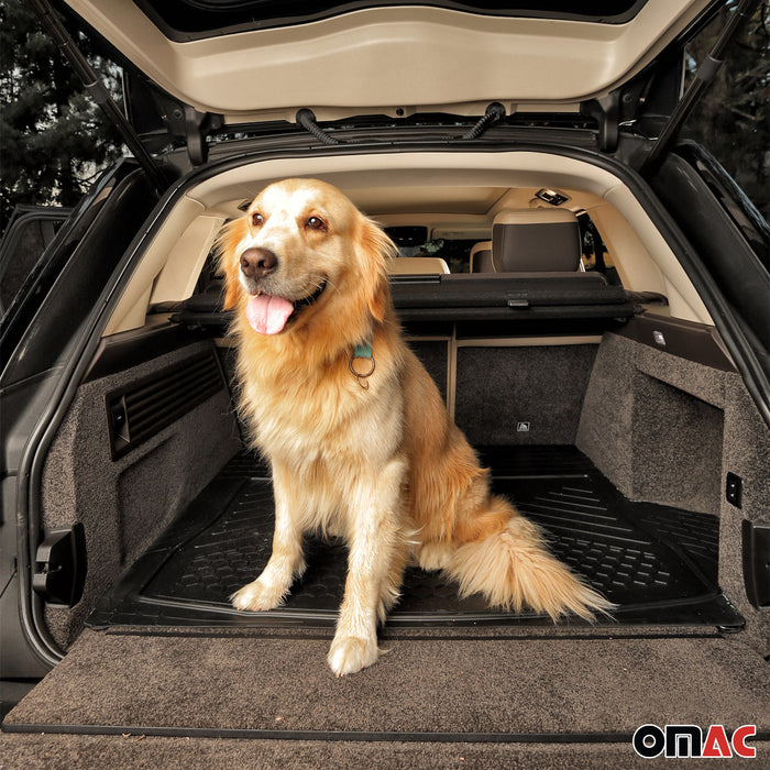 Trimmable Trunk Cargo Mats Liner Waterproof for Toyota Tacoma Black 1Pc