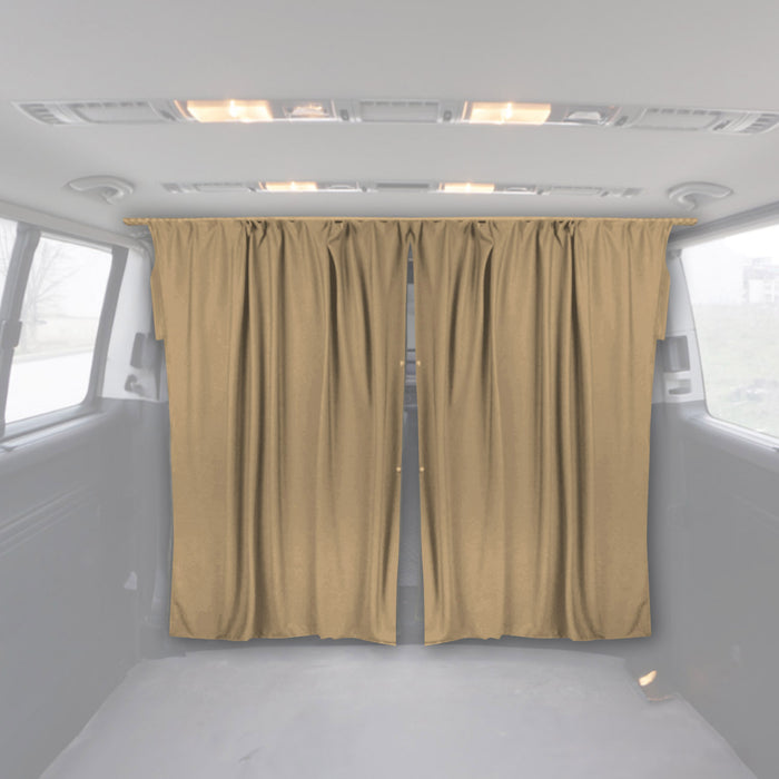 Cabin Divider Curtain Privacy Curtains fits Ford Transit Beige 2 Curtains