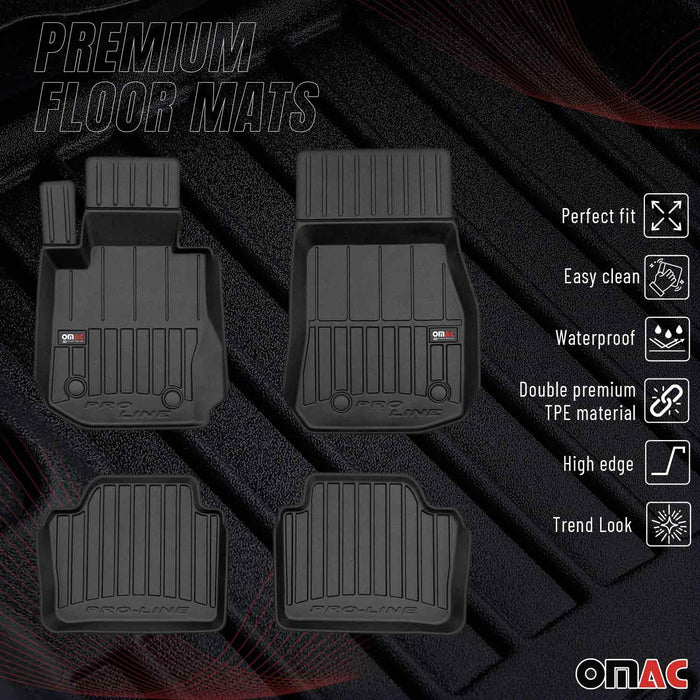 OMAC Premium Floor Mats for BMW 4 Series F36 Grand Coupe 2015-2021 All-Weather