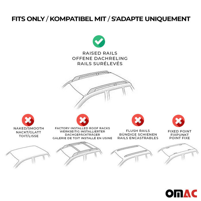 Roof Racks Cross Bars Carrier Durable for Mazda 6 Wagon 2012-2024 Gray 2Pcs