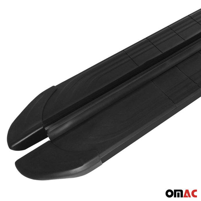 Running Boards Side Step Aluminum Black Step-Board 2Pcs for Opel Mokka 2020-2021