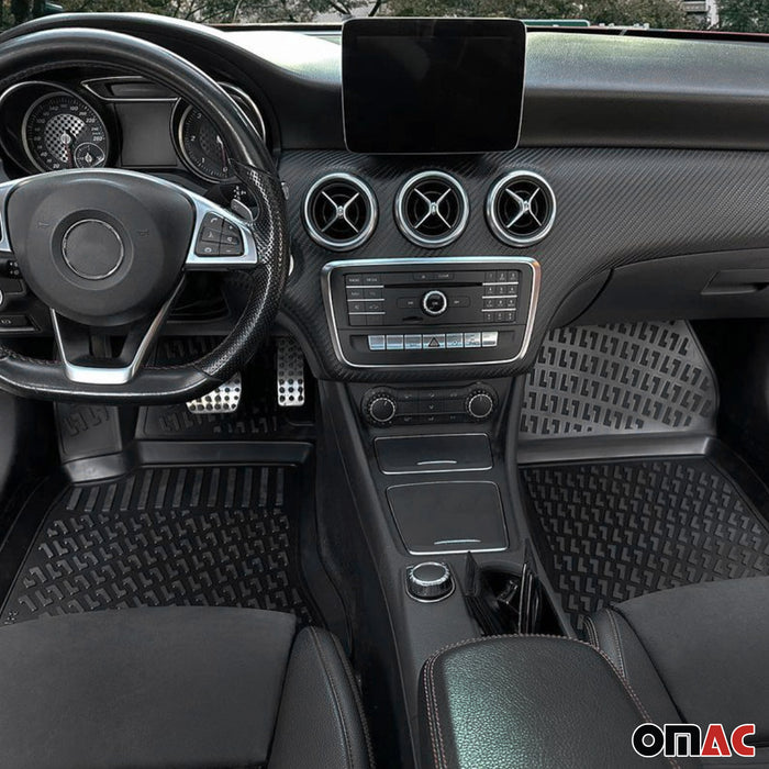 Floor Mats Liner fits Mercedes Benz A Class V177 2018-2021 3D Molded Black 4 Pcs