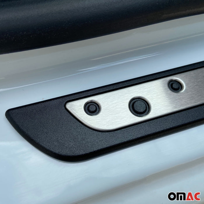 Door Sill Cover Scuff Plate Fits BMW X1 2013-2015 E84 S.Steel On Plastic 4 Pcs