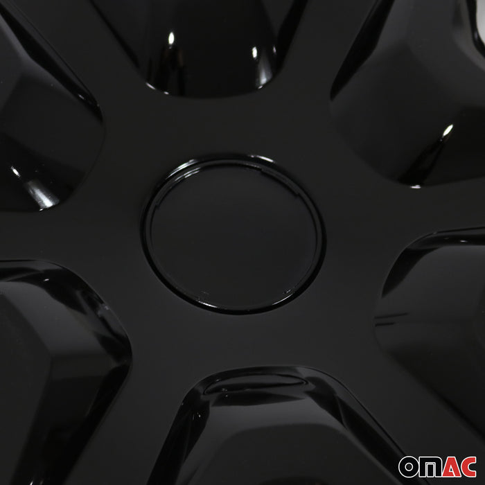 15" 4x Wheel Covers Hubcaps for Honda Civic Black