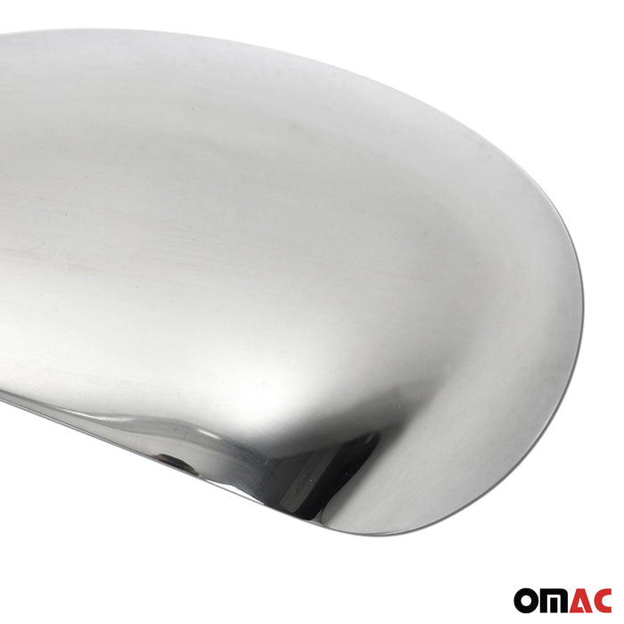 Side Mirror Cover Caps Fits Seat Ibiza 2009-2016 Steel Silver 2 Pcs