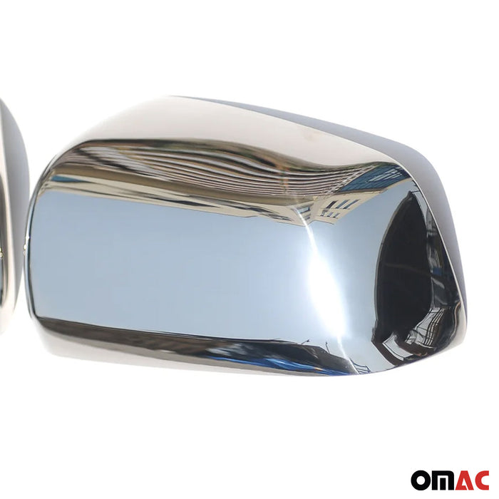 Side Mirror Cover Caps Fits Mitsubishi Lancer 2008-2017 Steel Silver 2 Pcs