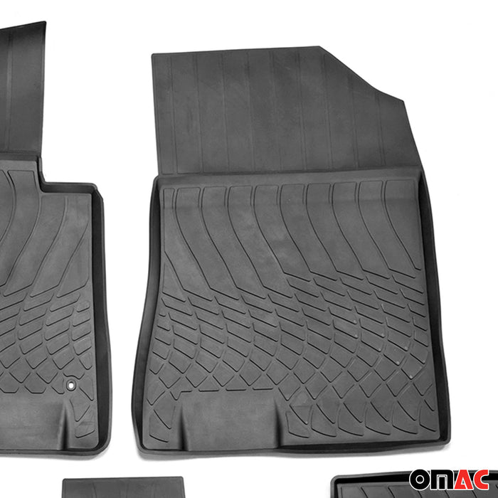 OMAC Floor Mats Liner fits Hyundai Sonata 2020-2024 Black TPE All-Weather 4Pcs