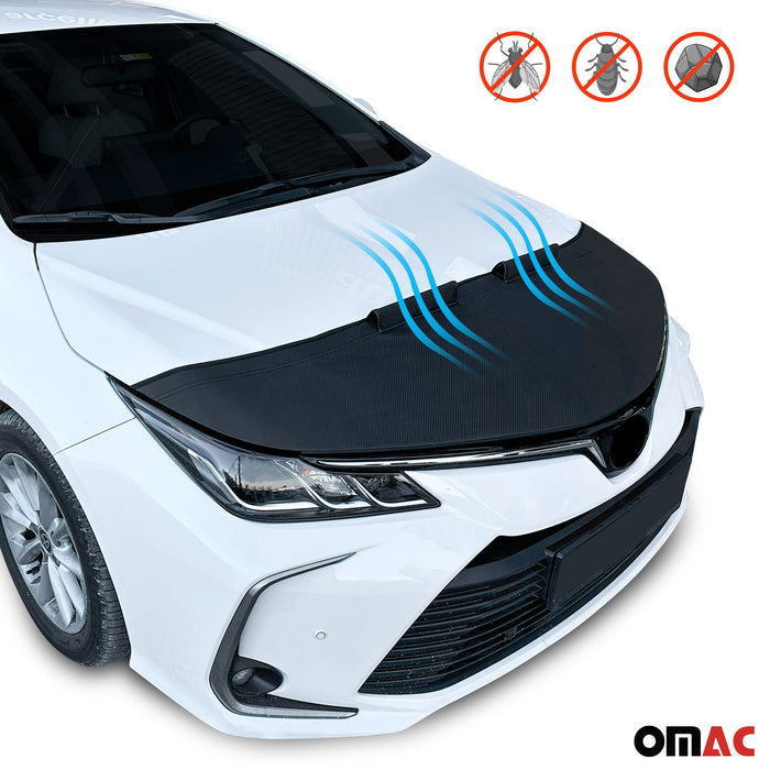 OMAC Car Bonnet Mask Hood Bra for Kia Sorento 2016-2020 Carbon Black 1 Pc