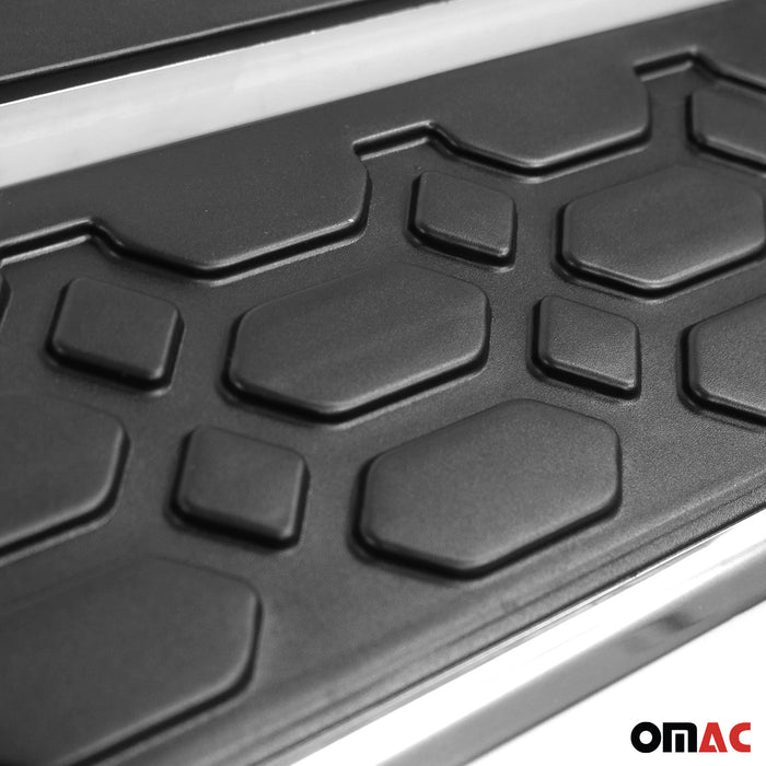 Running Board Side Steps Nerf Bar for Acura MDX 2014-2020 Black Silver 2Pcs