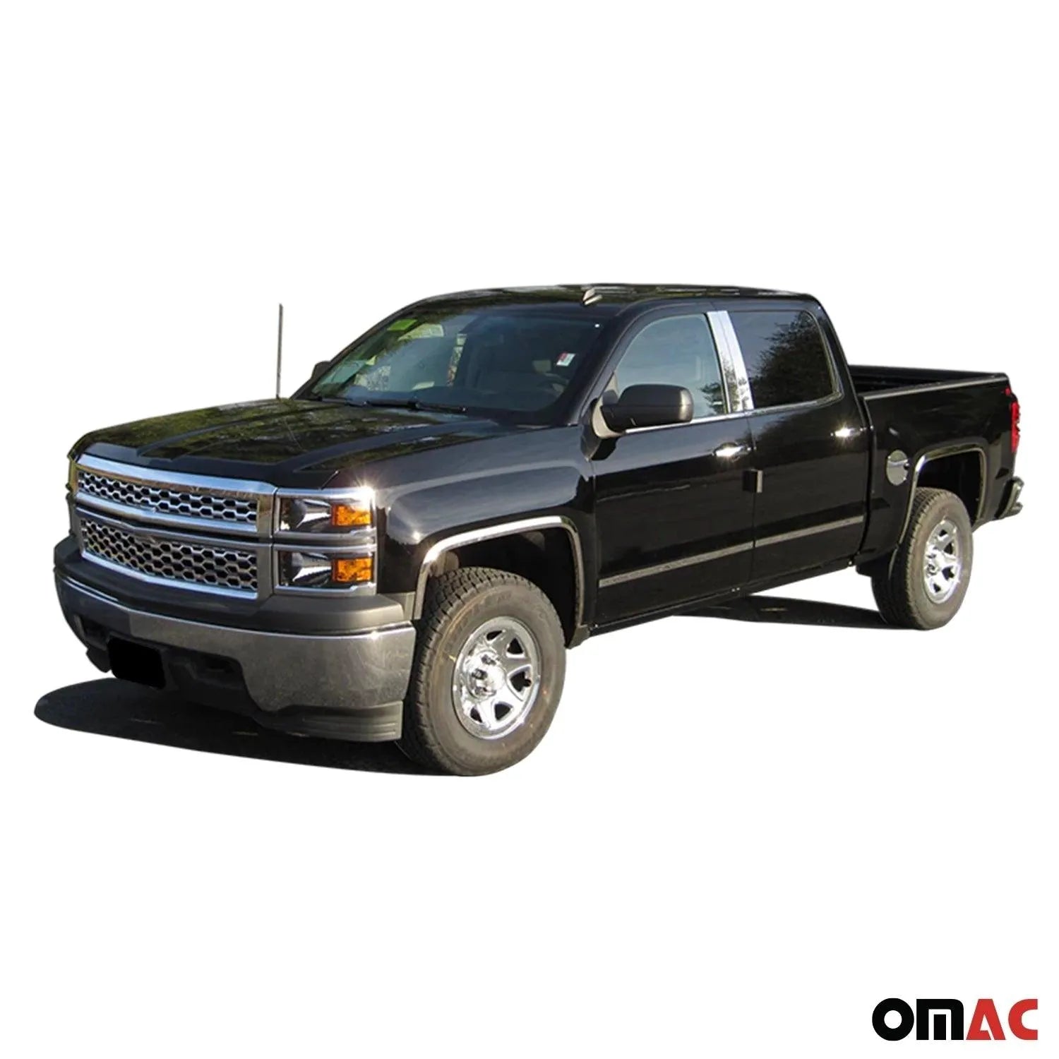 Chevrolet Silverado Stainless Steel Window Sill Trim 4 Pcs