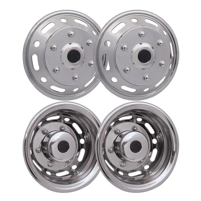 2015-2024 Ford Transit 16" Dual Wheel Simulator Hubcaps Chrome Silver Gloss