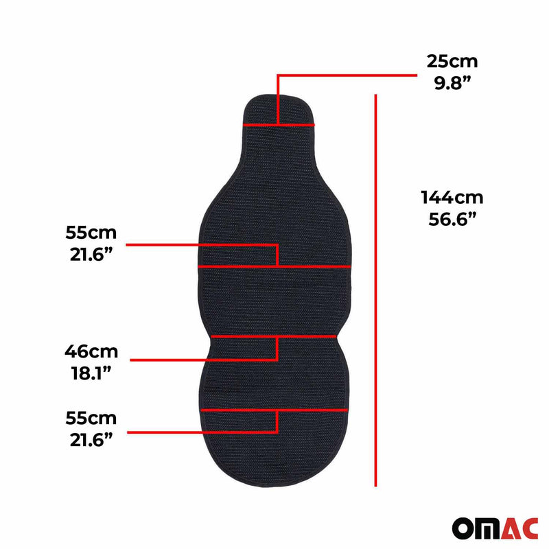 GMC Antiperspirant Front Seat Cover Pads Black Grey 2 Pcs