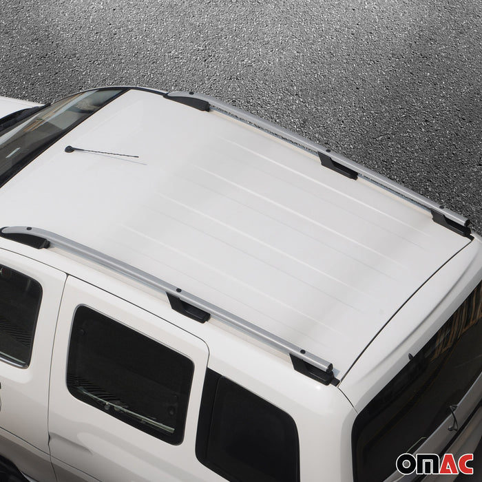 Roof Racks Side Rails Alu for Mitsubishi L200 Triton 2015-2022 Gray Double Cab
