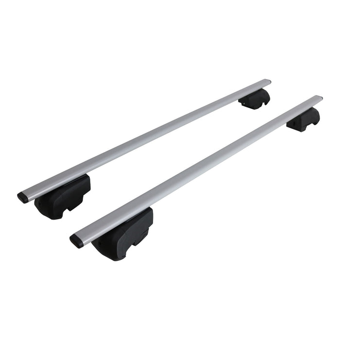 47" Roof Racks Cross Bars Luggage Carrier Lockable Durable Iron Silver 2 Pcs