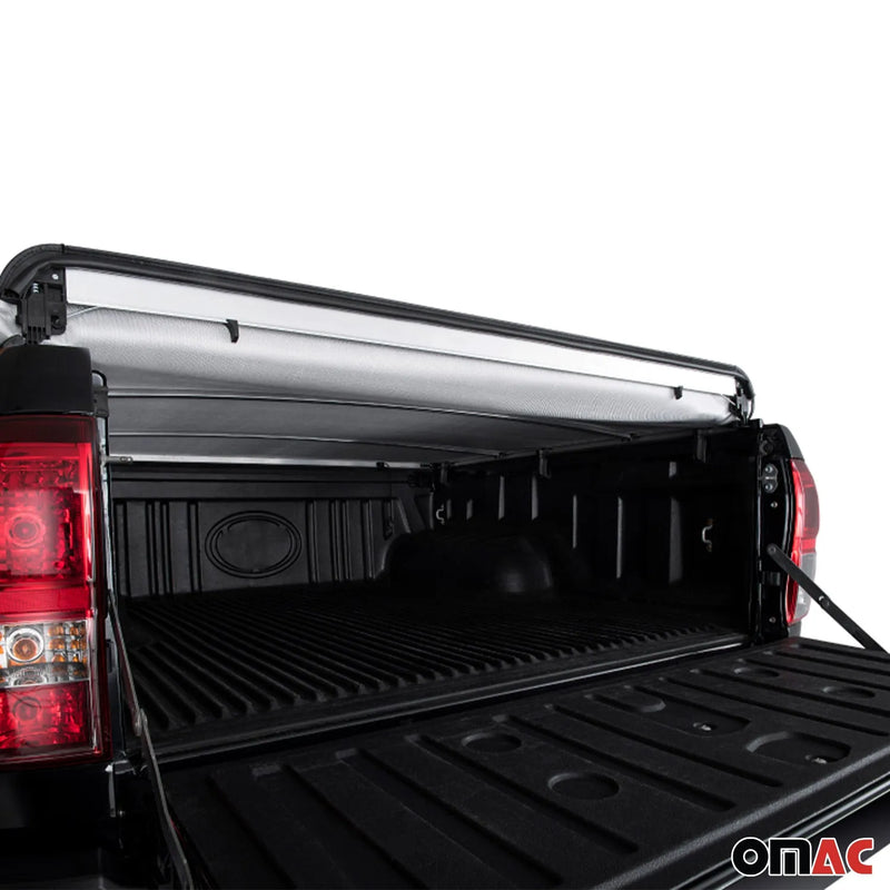 2022-2024 Ford Maverick Soft Roll-Up Tonneau Cover Foldable Silver