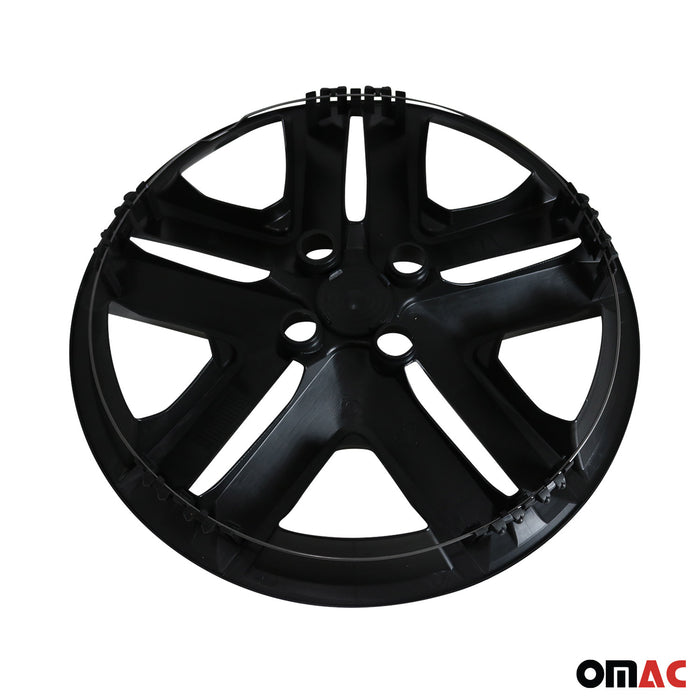 4x 16" Wheel Covers Hubcaps for Fiat Black