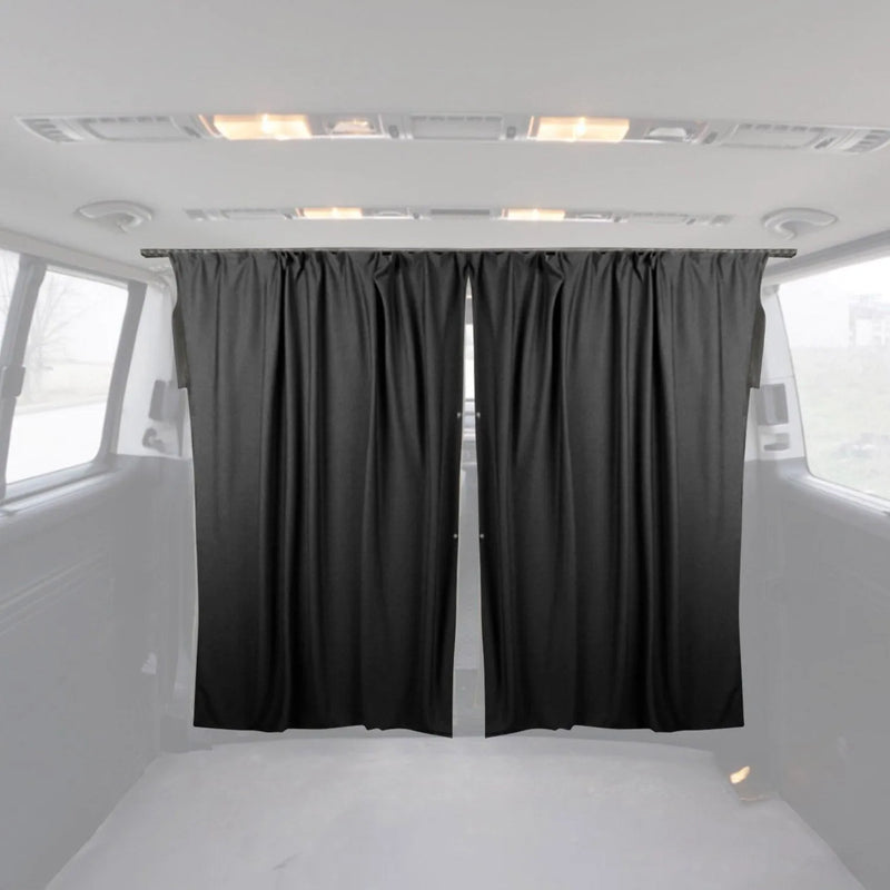 Chrysler Cabin Divider Curtains Privacy Curtains Black 2 Curtains