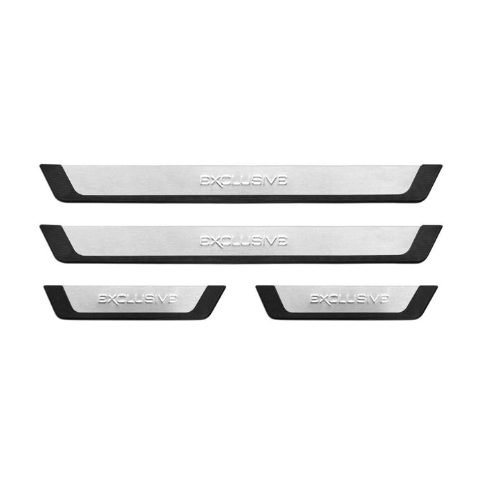 Door Sill Scuff Plate Scratch for Hyundai Nexo Santa Fe Exclusive Steel 4x