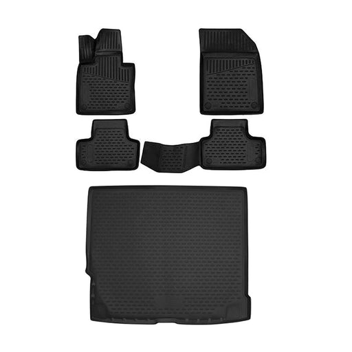 OMAC Floor Mats Liner for Volvo XC60 2010-2017 Black TPE All-Weather 4