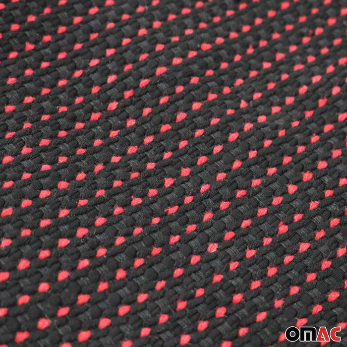Antiperspirant Front Seat Cover Pads for Tesla Black Red 2 Pcs