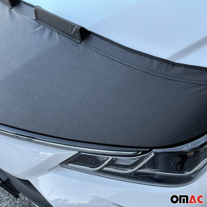 Car Bonnet Mask Hood Bra for Audi Q5 / Q5 PHEV / SQ5 2018-2024 Carbon Black 1 Pc