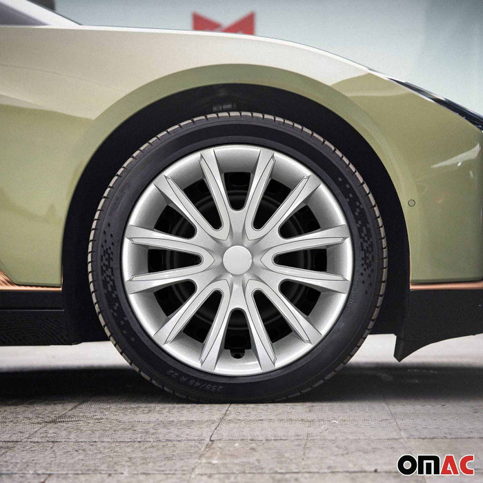 16" Wheel Covers Hubcaps for Honda CR-V Grey White Gloss