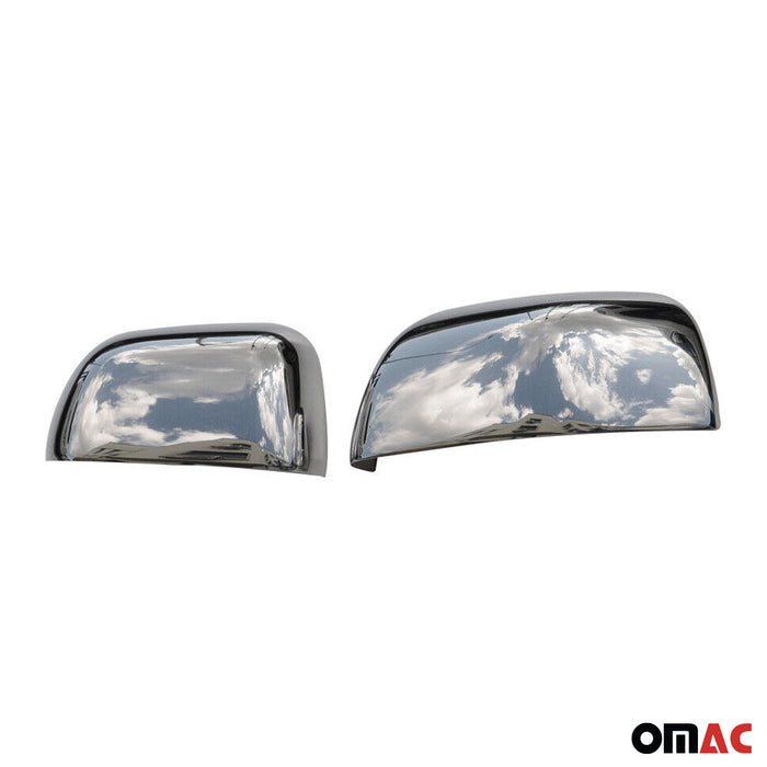Side Mirror Cover Caps Fits Renault Duster 2010-2012 Steel Silver 2 Pcs