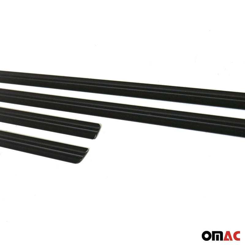 Car Side Door Streamer Guard Trim Black Aluminum Accessories 4 Pcs