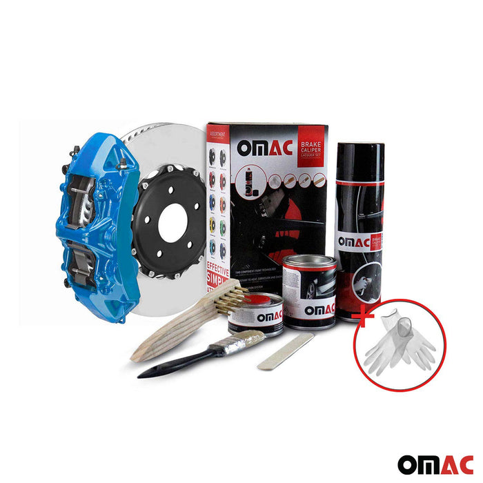 OMAC Brake Caliper Epoxy Based Car Paint Kit Florida Blue Glossy High-Temp