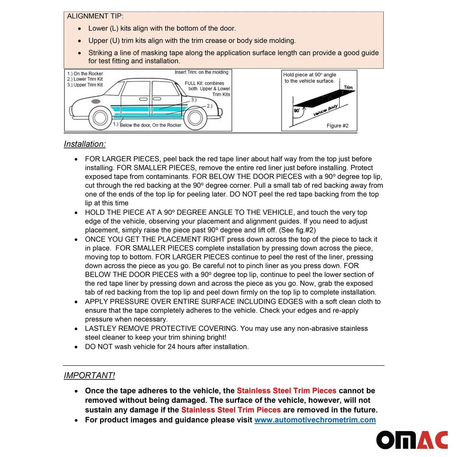 2017-2022 Ford Super Duty OMAC Stainless Steel Rear Bumper Trim 18Pc