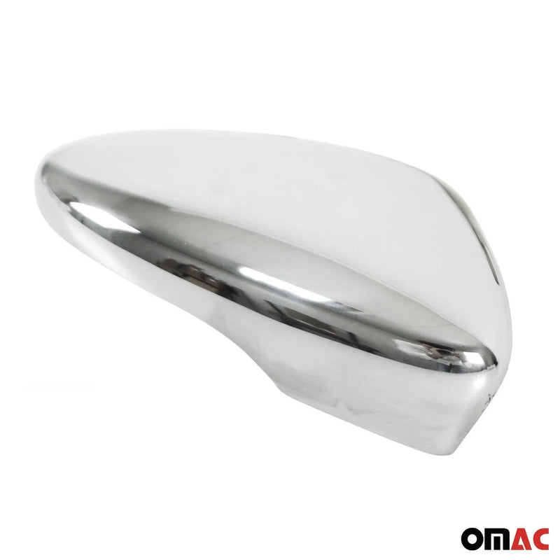 Side Mirror Cover Caps Fits VW EOS 2012-2016 Steel Silver 2 Pcs - OMAC USA