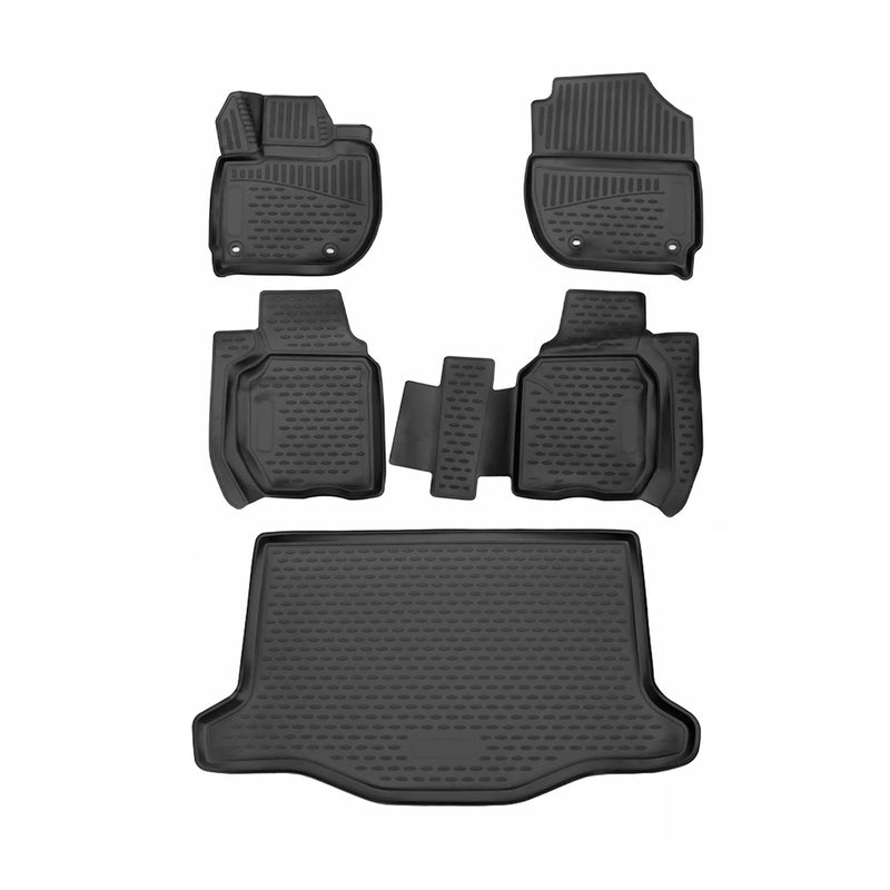 2015-2020 Honda Fit Floor Mats & Cargo Liner Full Set All Weather Black