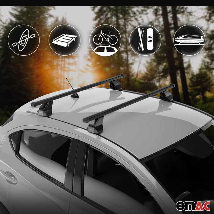 Fixed Point Rack For MB GLE Class Coupe 2016-2018 Black Cargo Carrier Cross Bar