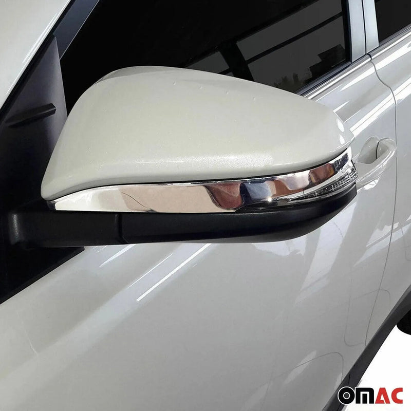 Side Mirror Cover Caps Fits Toyota RAV4 2013-2018 Steel Silver 2 Pcs - OMAC USA