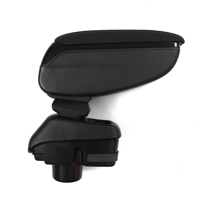 Black Center Console Armrest for Ford Fiesta 2011-19 Hatchback Plastic & Leather