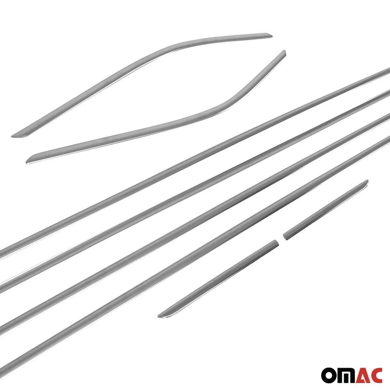 Window Molding Trim Streamer for Toyota Prius Wagon 2012-2015 Steel Silver 8 Pcs - OMAC USA