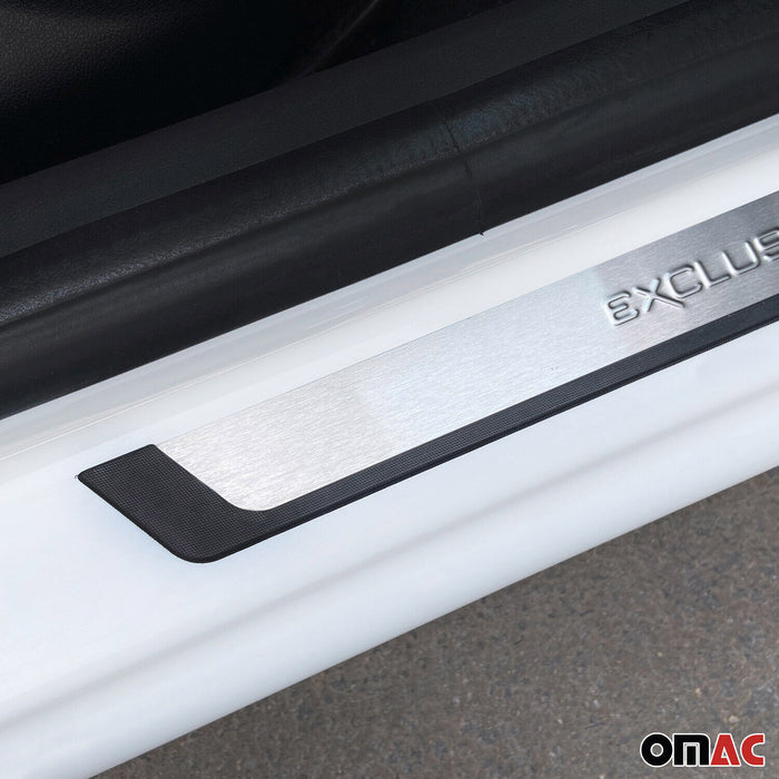Door Sill Scuff Plate Scratch Protector for Mercedes C Class Exclusive Steel 4x