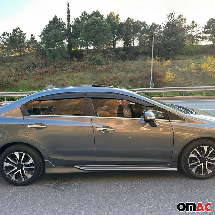 For Honda Civic 2012-2015 Chrome Window Overlay Trim Sill Cover 6 Pcs —  Omac Shop Usa - Auto Accessories