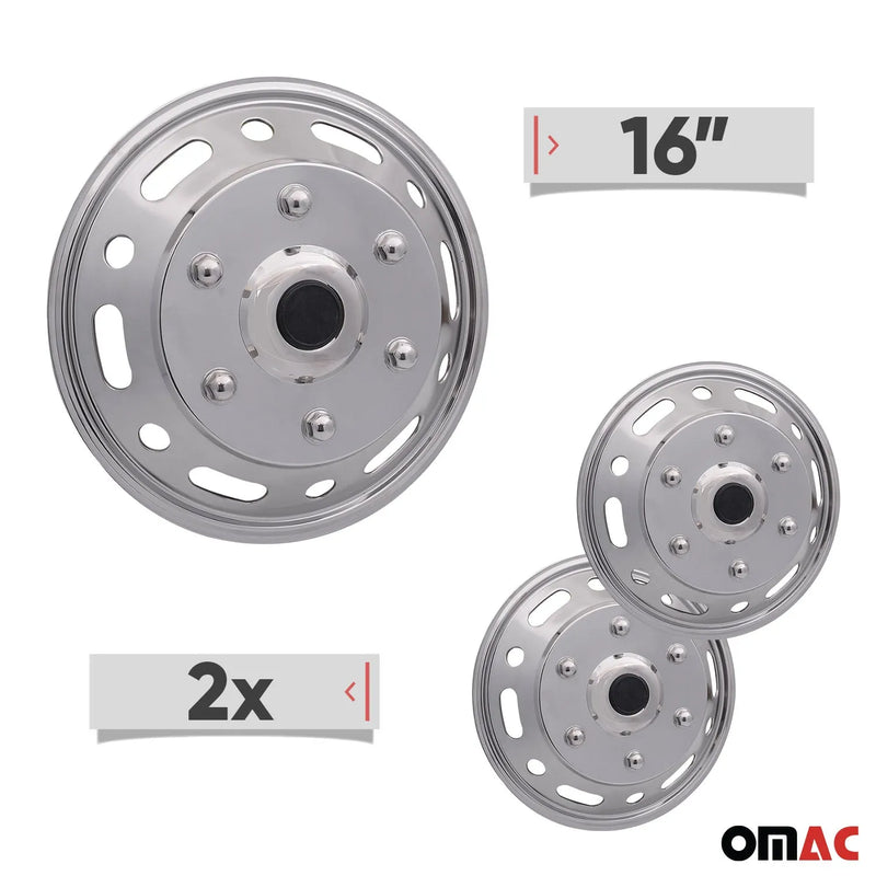 RAM ProMaster City Wheel Simulator Hubcaps Front Chrome Silver Steel