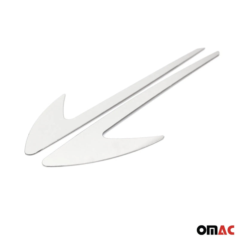 Mazda Side Door Molding Trim Skirt Garnish Stainless Steel Gloss 2Pcs