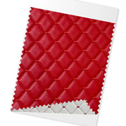 Embossed Red Faux Leather Lining Red Stitch Car Upholstery 1 Yard x 1.5 Yards