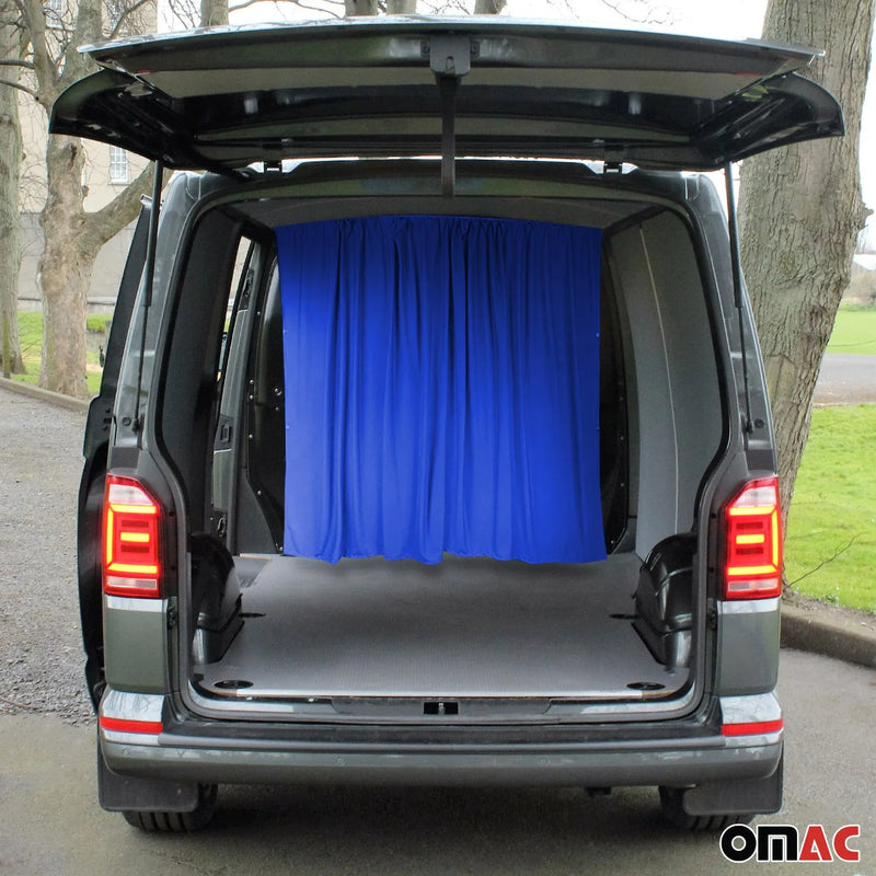 RAM ProMaster Cabin Divider Curtain Privacy Curtains Blue 2 Curtains