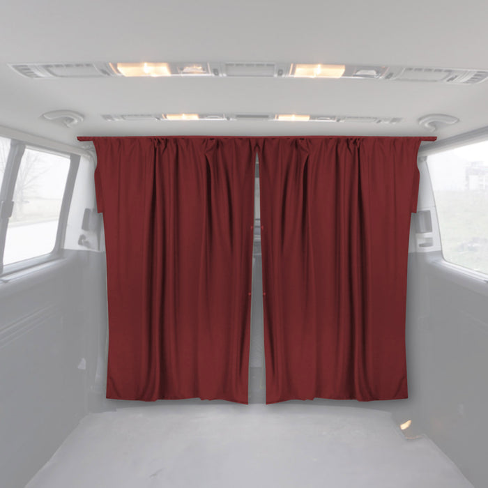 Cabin Divider Curtain Privacy Curtains for Ford Transit Red 2 Curtains