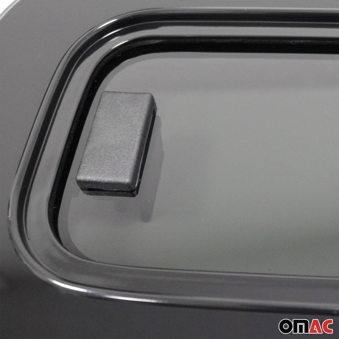 RV Window Teardrop Horizontal Sliding Left Vent Glass 31.4" x 10.6" Black