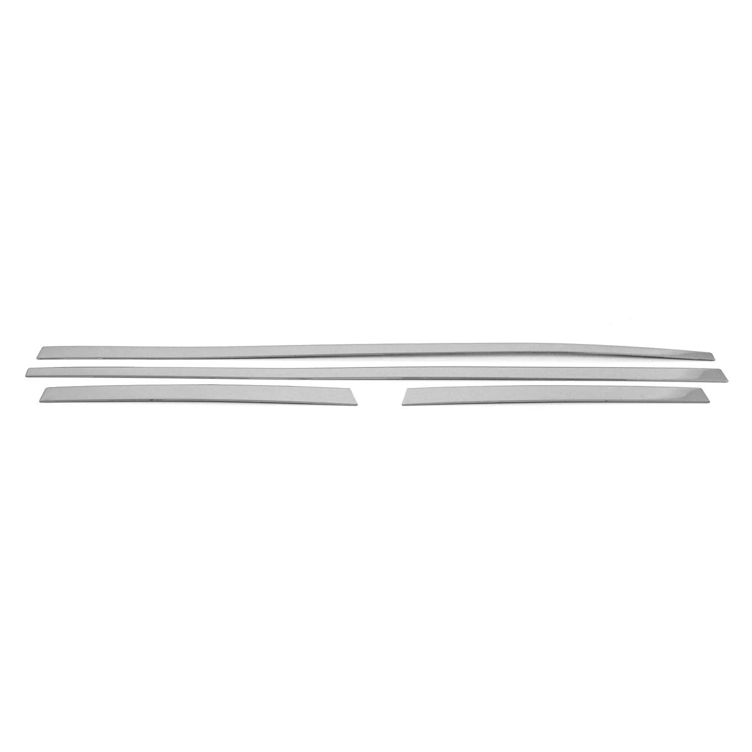 2007-2012 Dodge Nitro Side Door Molding Trim Skirt Garnish Stainless Steel Silver 4Pcs
