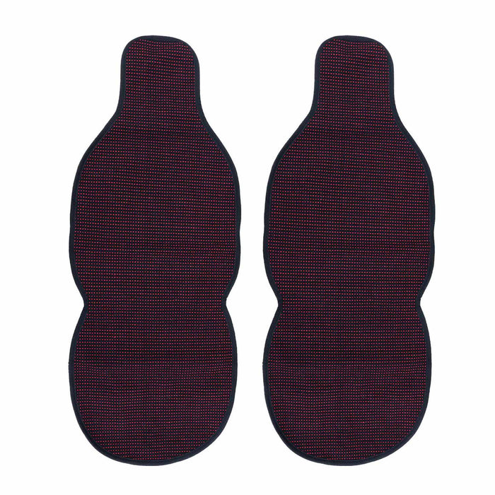 Antiperspirant Front Seat Cover Pads Black Red for BMW Fabric Black Red 2Pcs