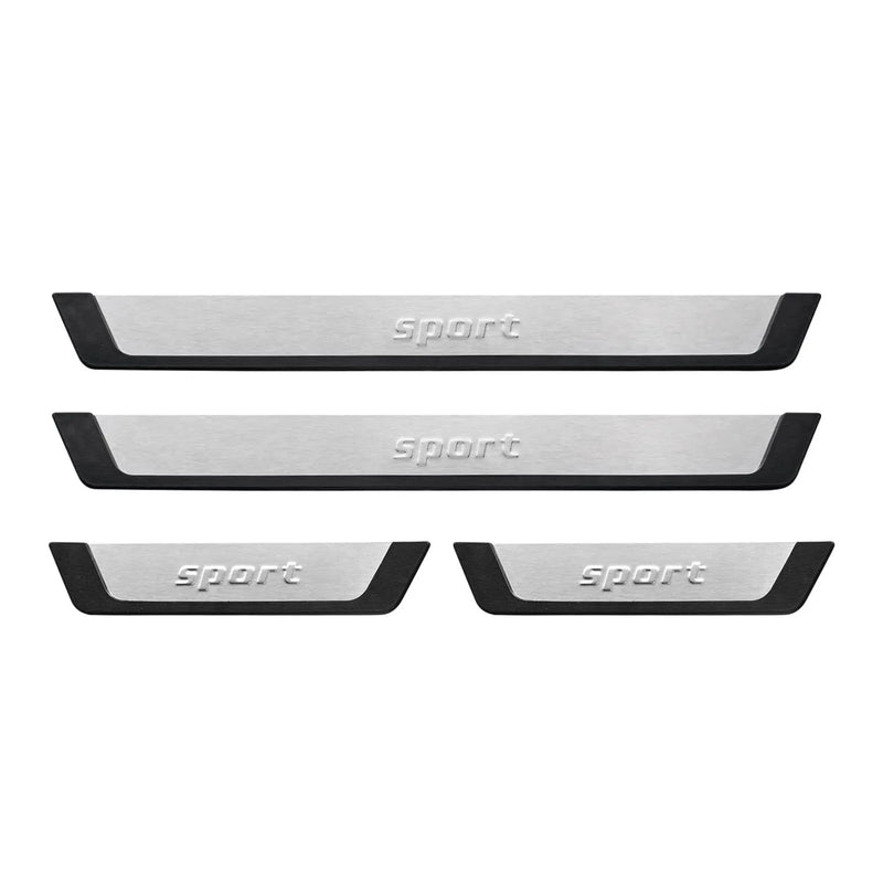 Mercedes CLA Class Door Sill Scuff Plate Scratch Protector Sport Brushed Steel 4Pcs