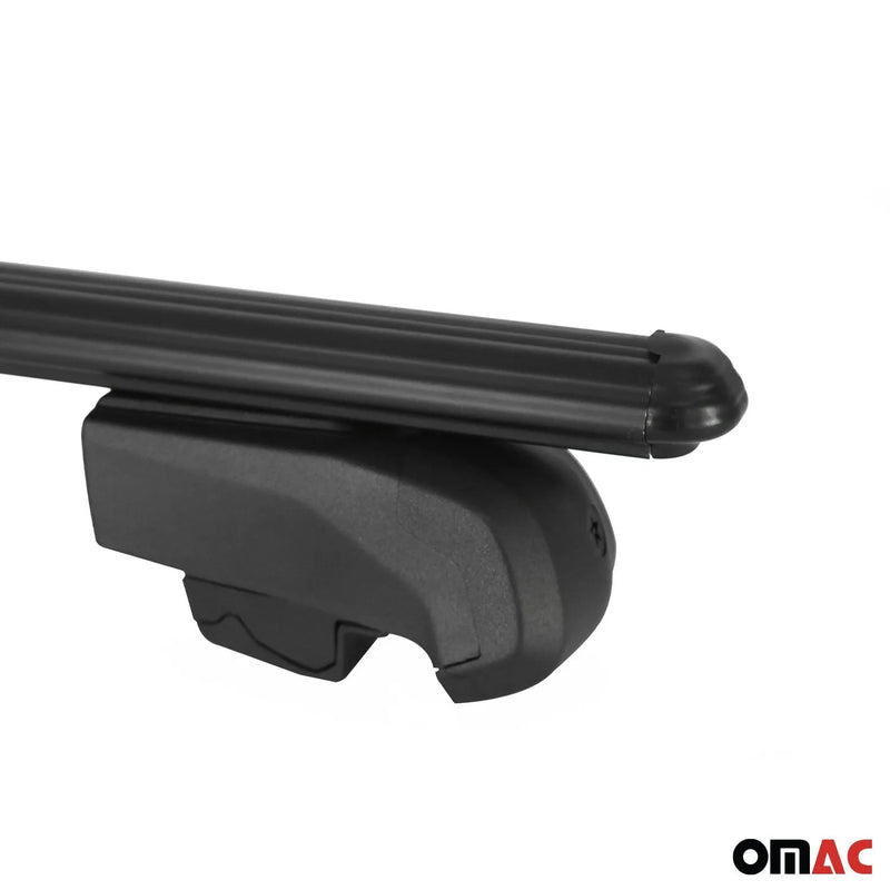 Roof Rack Flush Rail Cross Bars Carrier Anti-Theft Lockable 47" 2 Pcs Black