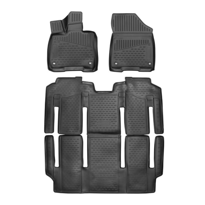 OMAC Floor Mats Liner for Toyota Sienna 2021-2024 7 Seat TPE All-Weather 4 Pcs