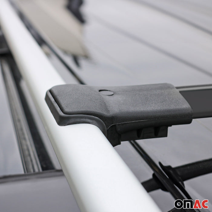 Roof Rack Cross Bars Luggage Carrier for VW ID.Buzz 2024 Aluminium Black 2Pcs